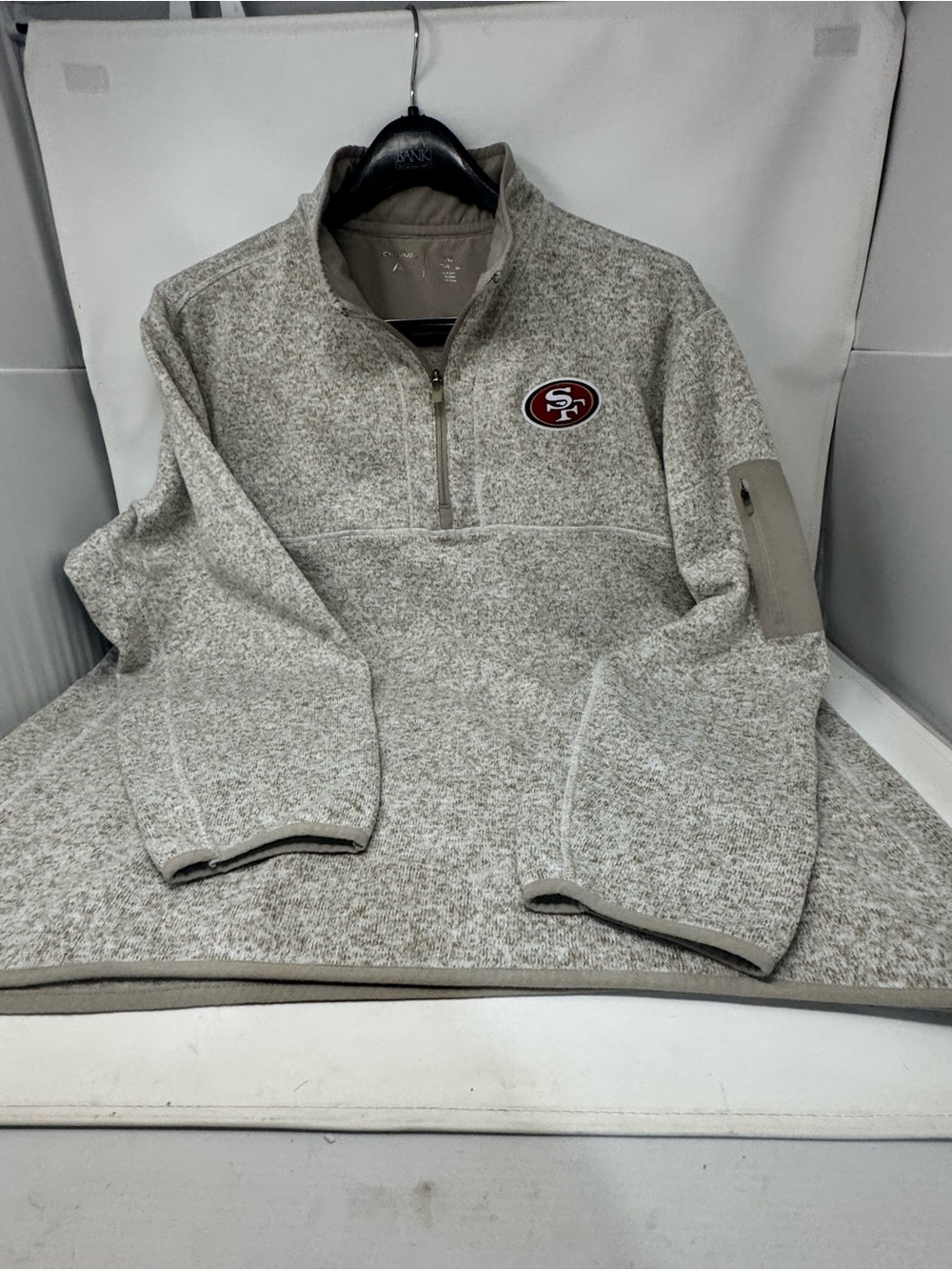 Antigua San Francisco 49ers, beige SZ 3XL  1/4 zip pullover preowned fleece
